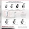 Service Caster 6 Inch Rubber on Aluminum Caster Set with Roller Bearings 2 Swivel 2 Rigid SCC SCC-35S620-RAR-2-R-2 - alternate 2
